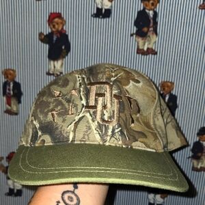 Vintage DU Ducks Unlimited Conswevation 90s Camo Strap Cap Hat
